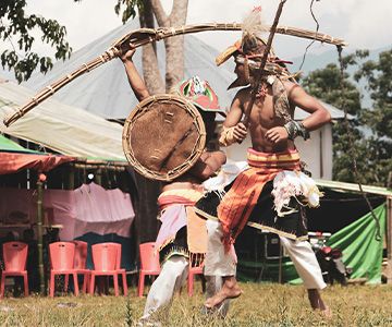 Caci dance in manggarai