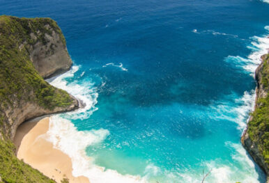 beach view with clear blue sea water