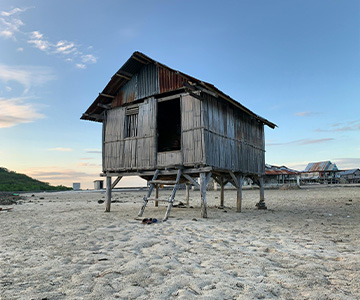 Wooden hut in maumere