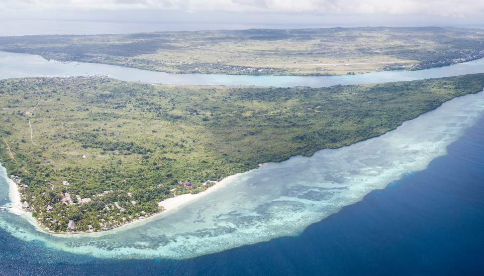 aerial view of wakatobi